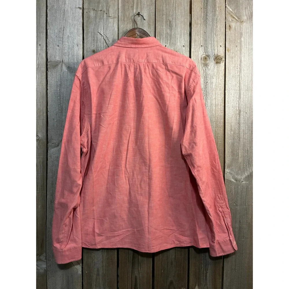 Polo Ralph Lauren Mens XXL Classic Fit Coral Pink Cotton Button Down Shirt Logo